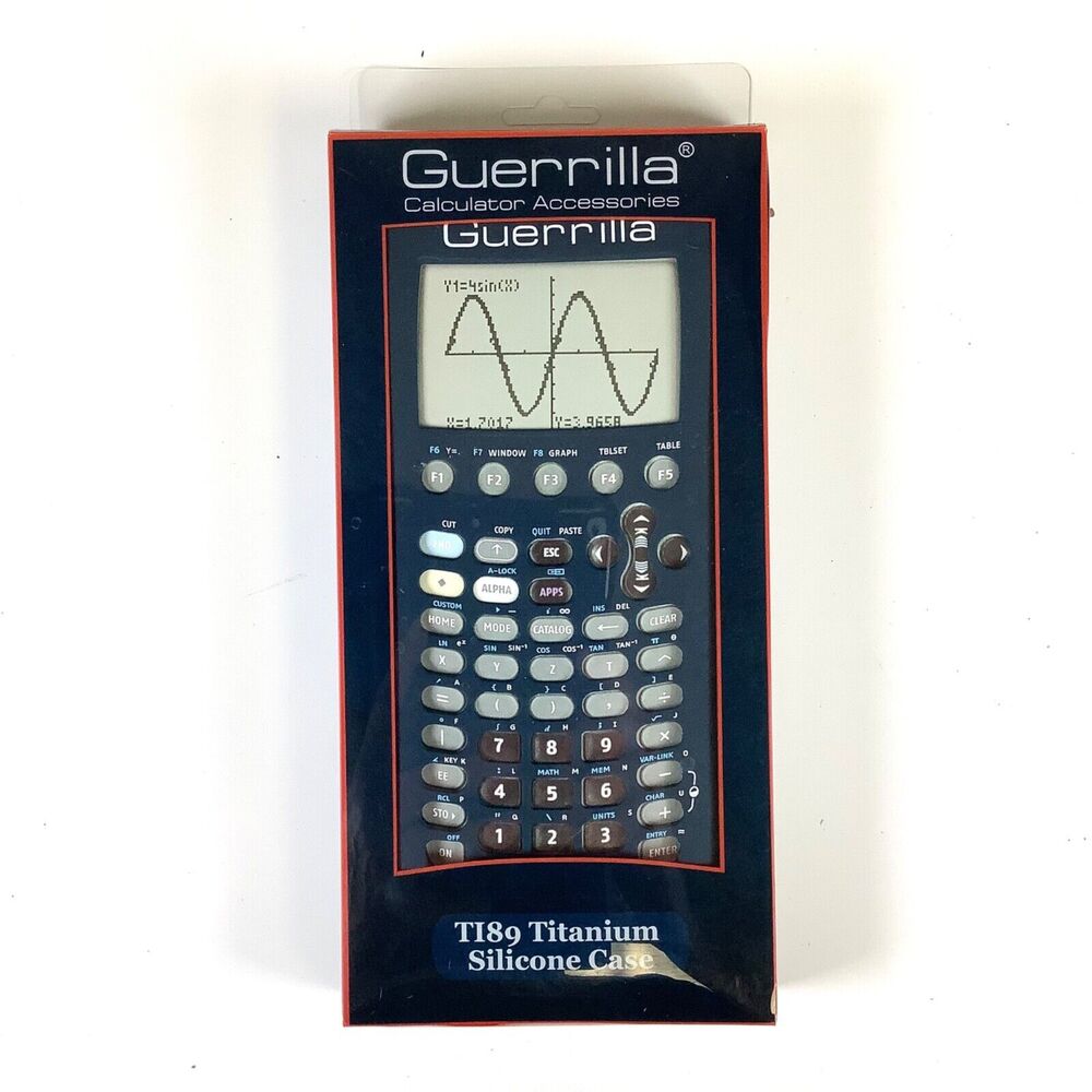 Guerrilla Silicone Case Texas Instruments TI 89 Titanium Graphing Calculator Blu